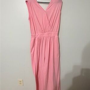 Chic Pink Sleeveless Jumpsuit